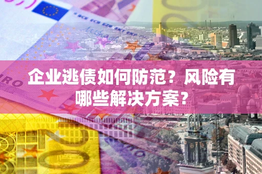 北京企业逃债如何防范？风险有哪些解决方案？