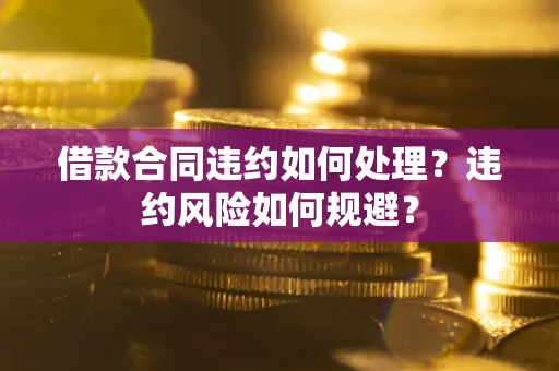 北京借款合同违约如何处理？违约风险如何规避？