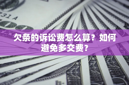北京欠条的诉讼费怎么算？如何避免多交费？