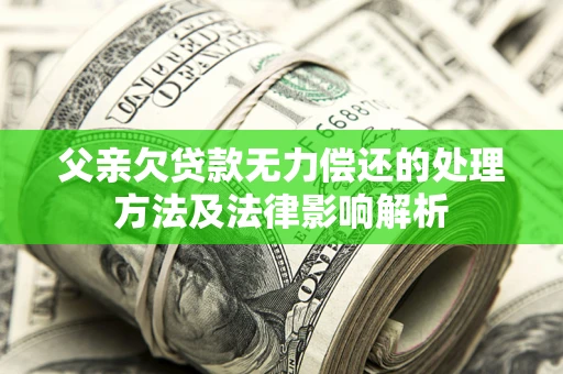 北京父亲欠贷款无力偿还的处理方法及法律影响解析