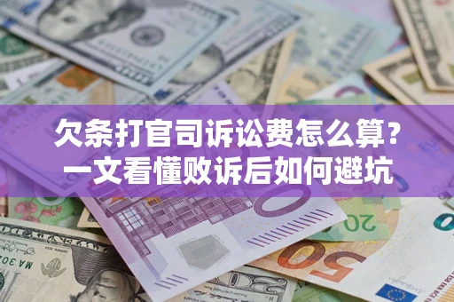 北京欠条打官司诉讼费怎么算？一文看懂败诉后如何避坑